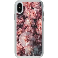 Coque iPhone X / Xs - Silicone rigide transparent Beautiful Roses