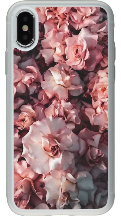 Hülle iPhone X / Xs - Silikon transparent Beautiful Roses