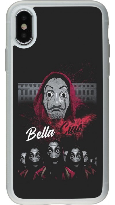 Coque iPhone X / Xs - Silicone rigide transparent Bella Ciao