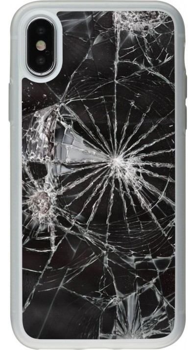 Hülle iPhone X / Xs - Silikon transparent Broken Screen