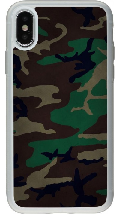 Hülle iPhone X / Xs - Silikon transparent Camouflage 3