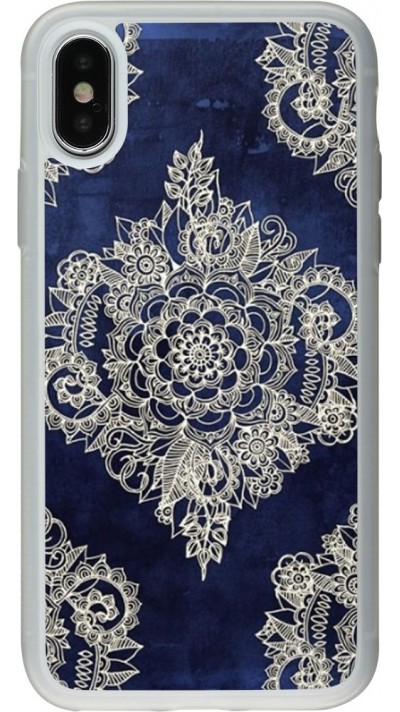 Hülle iPhone X / Xs - Silikon transparent Cream Flower Moroccan