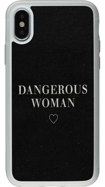 Coque iPhone X / Xs - Silicone rigide transparent Dangerous woman
