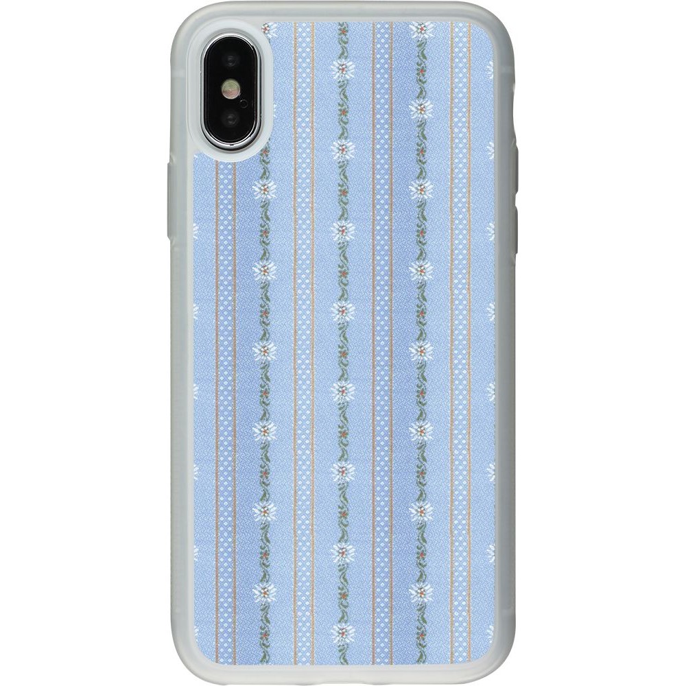 Hülle iPhone X / Xs - Silikon transparent Edel- Weiss