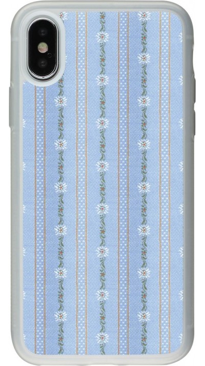 Hülle iPhone X / Xs - Silikon transparent Edel- Weiss