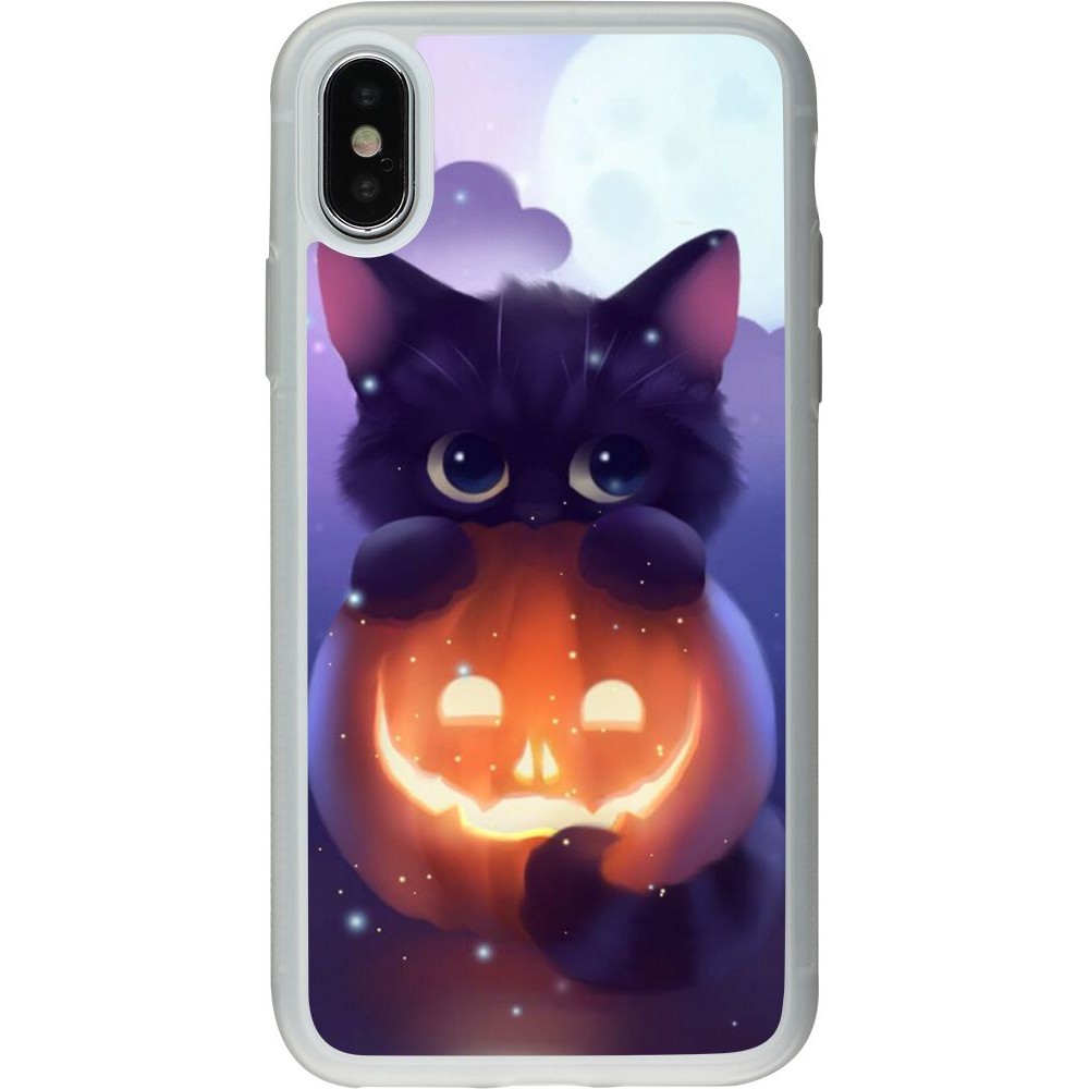 Coque iPhone X / Xs - Silicone rigide transparent Halloween 17 15