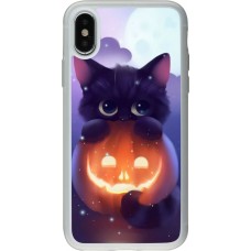 Hülle iPhone X / Xs - Silikon transparent Halloween 17 15