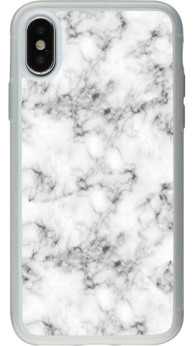 Hülle iPhone X / Xs - Silikon transparent Marble 01