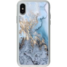 Coque iPhone X / Xs - Silicone rigide transparent Marble 04