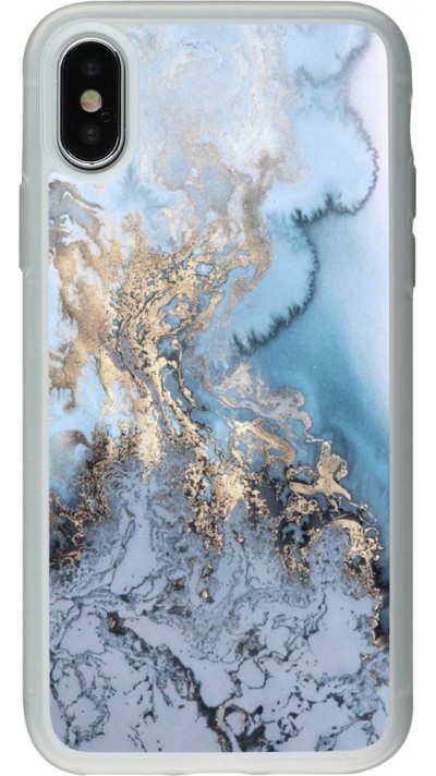 Hülle iPhone X / Xs - Silikon transparent Marble 04