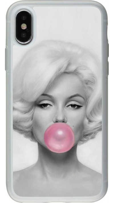 Hülle iPhone X / Xs - Silikon transparent Marilyn Bubble