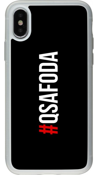 Coque iPhone X / Xs - Silicone rigide transparent Qsafoda 1
