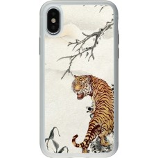 Hülle iPhone X / Xs - Silikon transparent Roaring Tiger