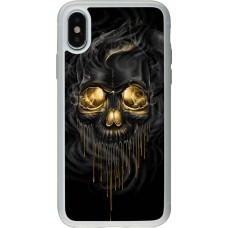 Hülle iPhone X / Xs - Silikon transparent Skull 02