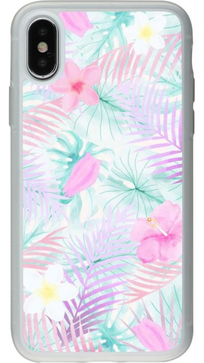 Coque iPhone X / Xs - Silicone rigide transparent Summer 2021 07