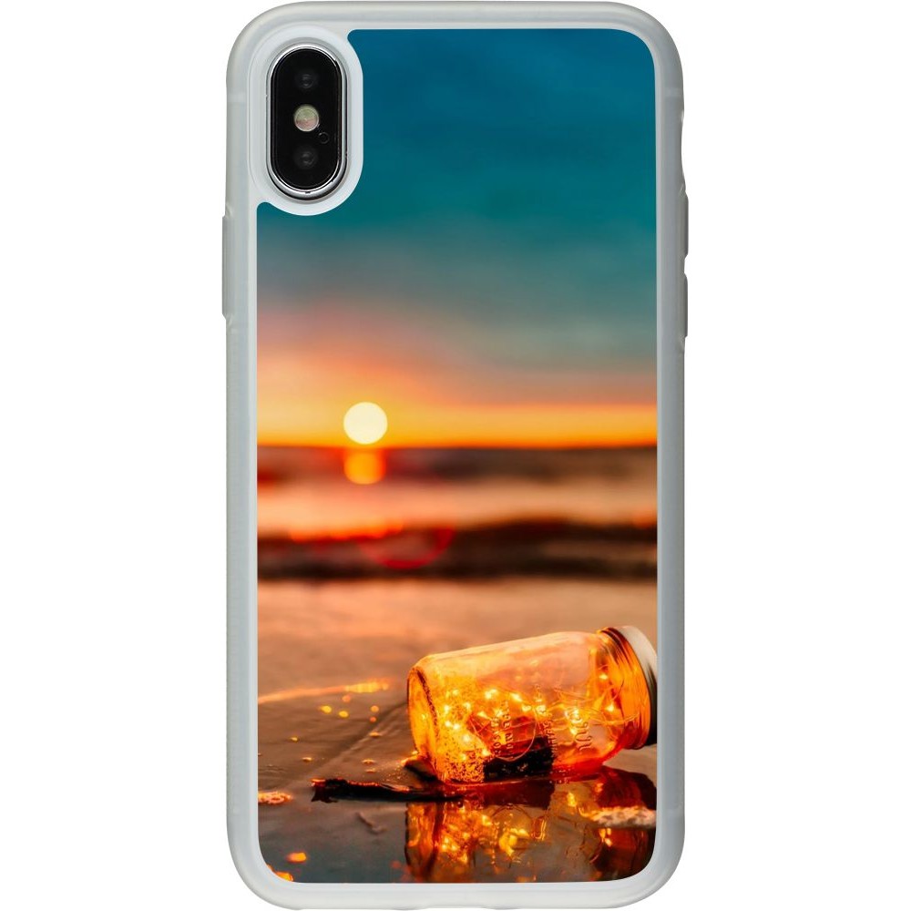 Coque iPhone X / Xs - Silicone rigide transparent Summer 2021 16