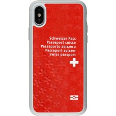 Coque iPhone X / Xs - Silicone rigide transparent Swiss Passport