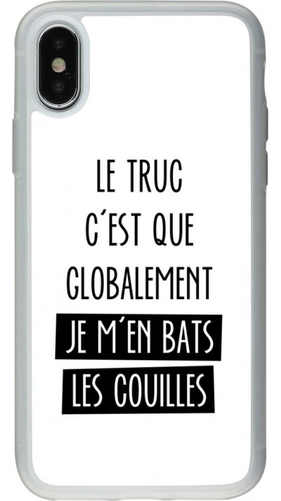 Hülle iPhone X / Xs - Silikon transparent Le truc globalement bats les couilles