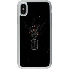 Hülle iPhone X / Xs - Silikon transparent Vase black
