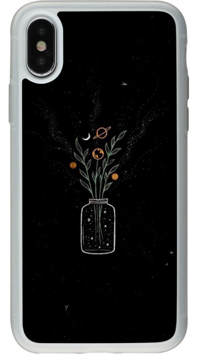 Hülle iPhone X / Xs - Silikon transparent Vase black