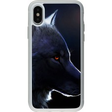 Hülle iPhone X / Xs - Silikon transparent Wolf Shape