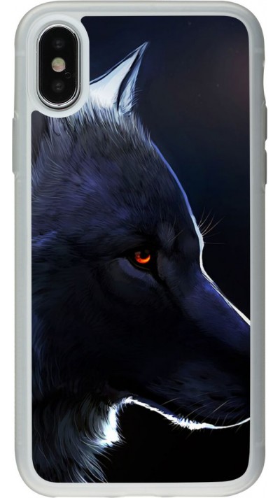 Hülle iPhone X / Xs - Silikon transparent Wolf Shape