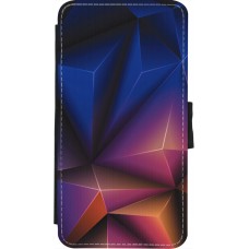 Coque iPhone X / Xs - Wallet noir Abstract Triangles 