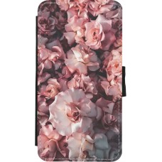 Coque iPhone X / Xs - Wallet noir Beautiful Roses