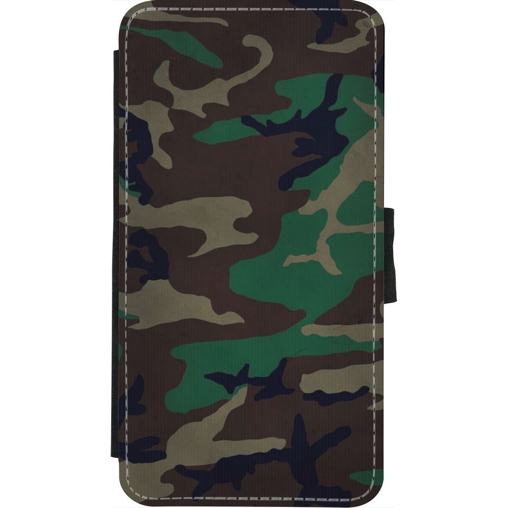Coque iPhone X / Xs - Wallet noir Camouflage 3