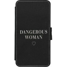 Coque iPhone X / Xs - Wallet noir Dangerous woman