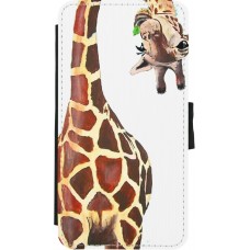 Coque iPhone X / Xs - Wallet noir Giraffe Fit