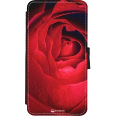 Coque iPhone X / Xs - Wallet noir Valentine 2022 Rose
