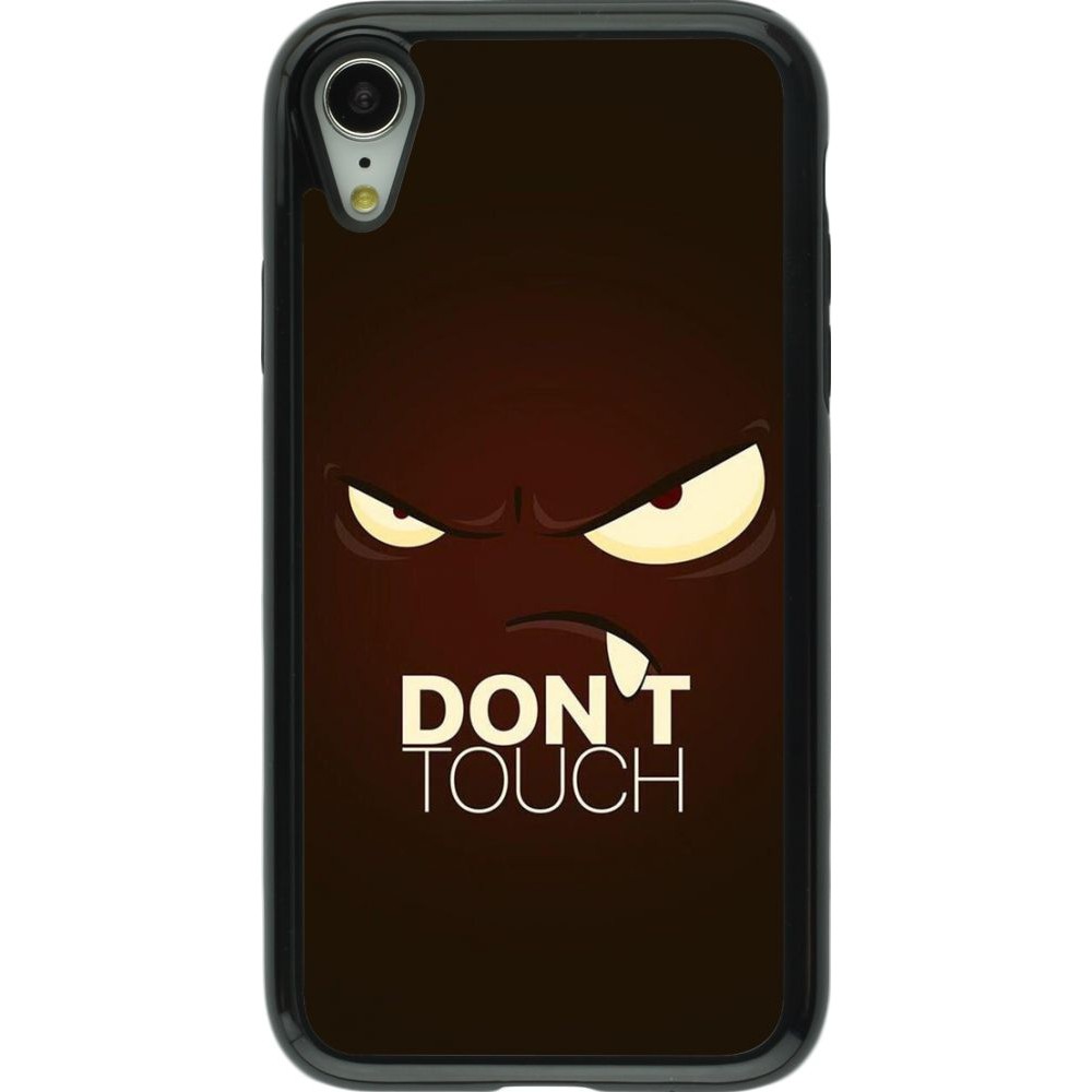 Coque iPhone XR - Hybrid Armor noir Angry Dont Touch