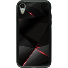 Coque iPhone XR - Hybrid Armor noir Black Red Lines
