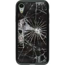 Coque iPhone XR - Hybrid Armor noir Broken Screen