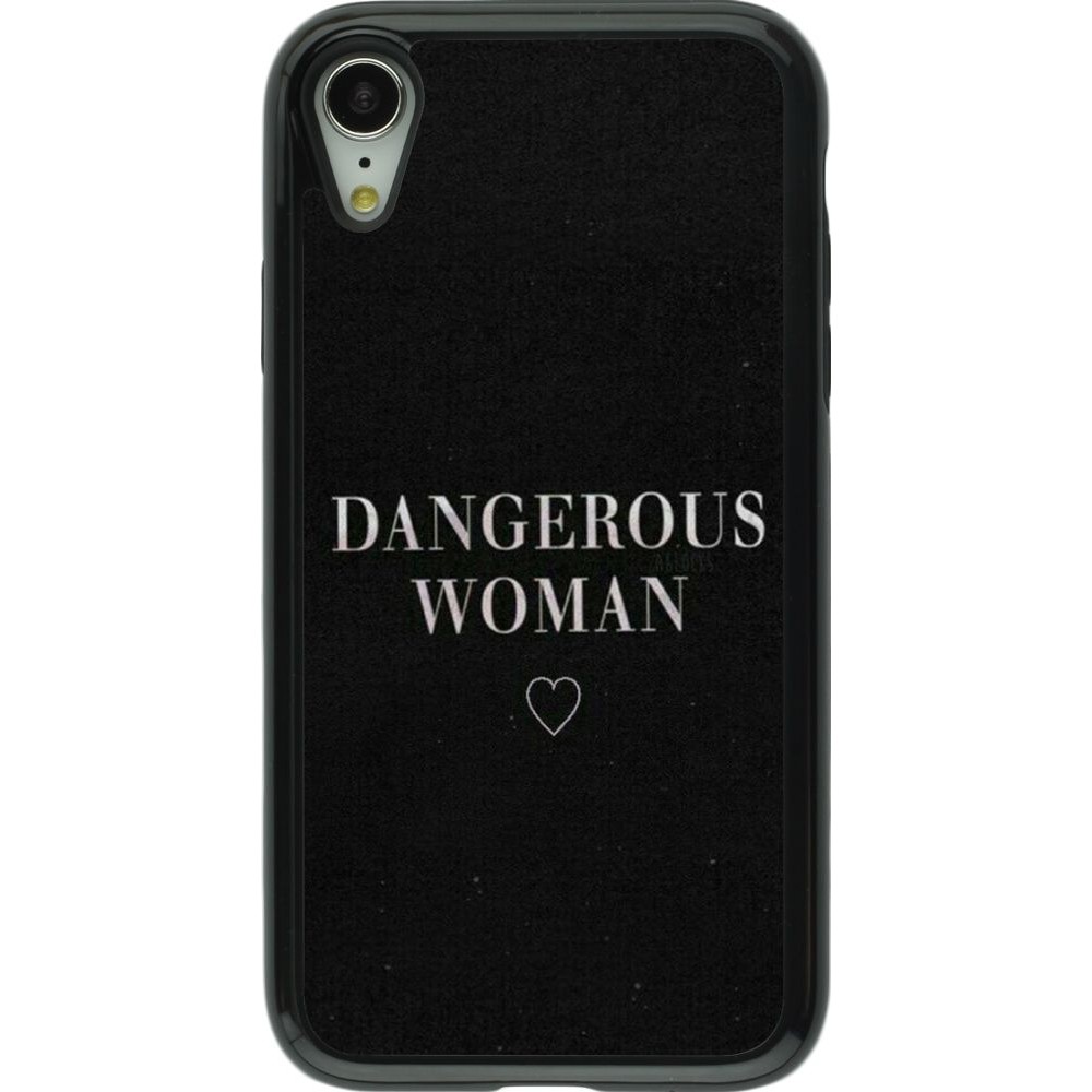 Coque iPhone XR - Hybrid Armor noir Dangerous woman