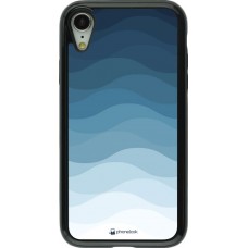 Coque iPhone XR - Hybrid Armor noir Flat Blue Waves