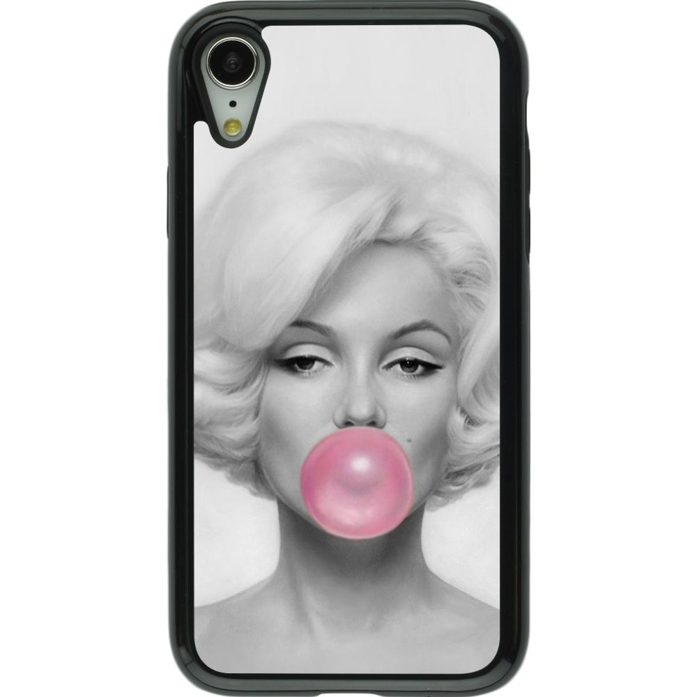 Coque iPhone XR - Hybrid Armor noir Marilyn Bubble