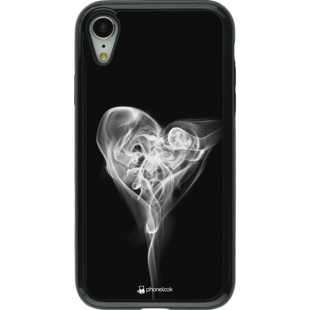 Coque iPhone XR - Hybrid Armor noir Valentine 2022 Black Smoke