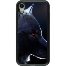 Coque iPhone XR - Hybrid Armor noir Wolf Shape