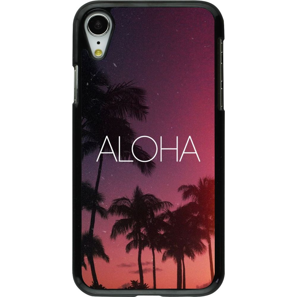 Coque iPhone XR - Aloha Sunset Palms