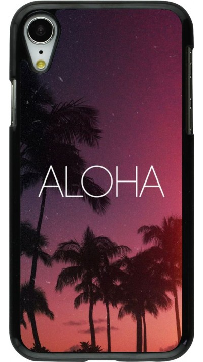 Coque iPhone XR - Aloha Sunset Palms