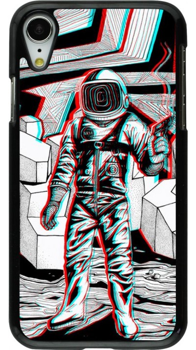 Hülle iPhone XR - Anaglyph Astronaut