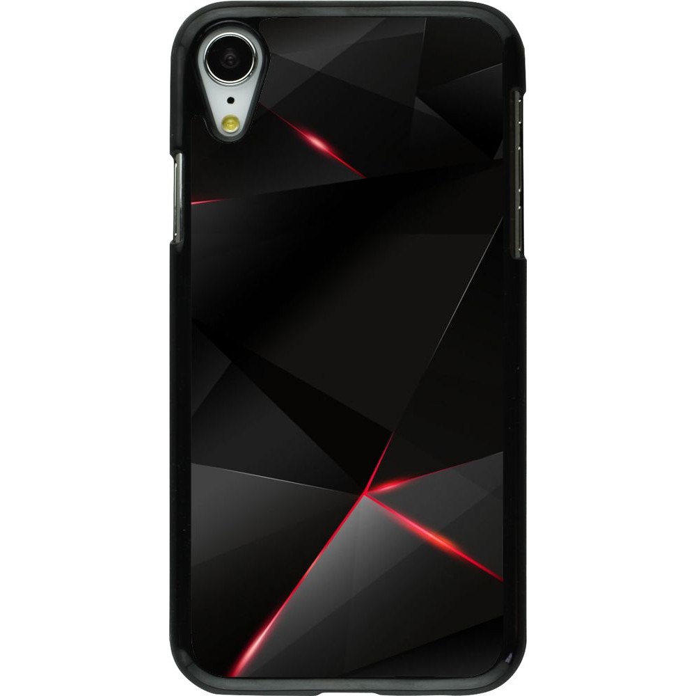 Coque iPhone XR - Black Red Lines