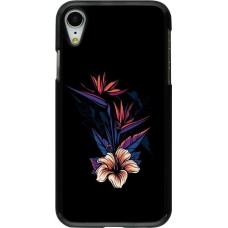 Hülle iPhone XR - Dark Flowers