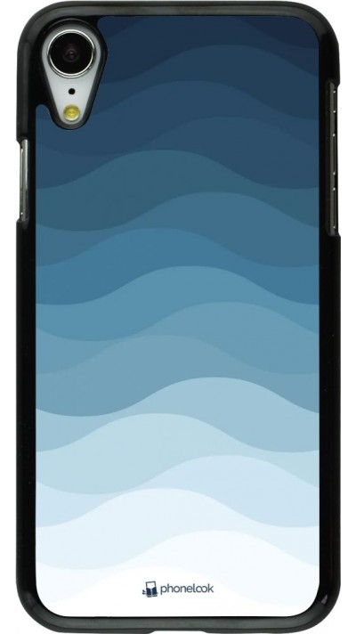 Hülle iPhone XR - Flat Blue Waves