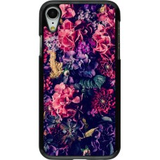 Coque iPhone XR - Flowers Dark