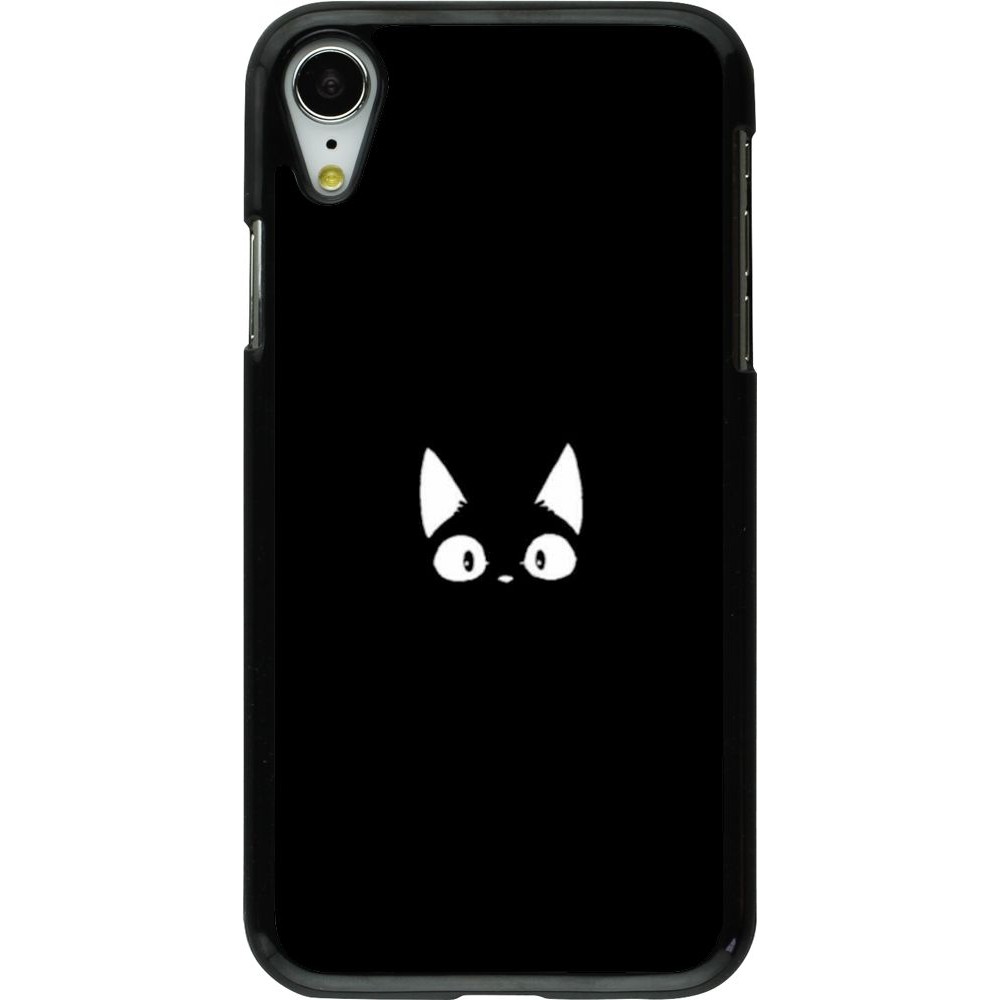 Coque iPhone XR - Funny cat on black