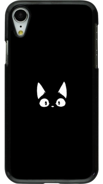Coque iPhone XR - Funny cat on black