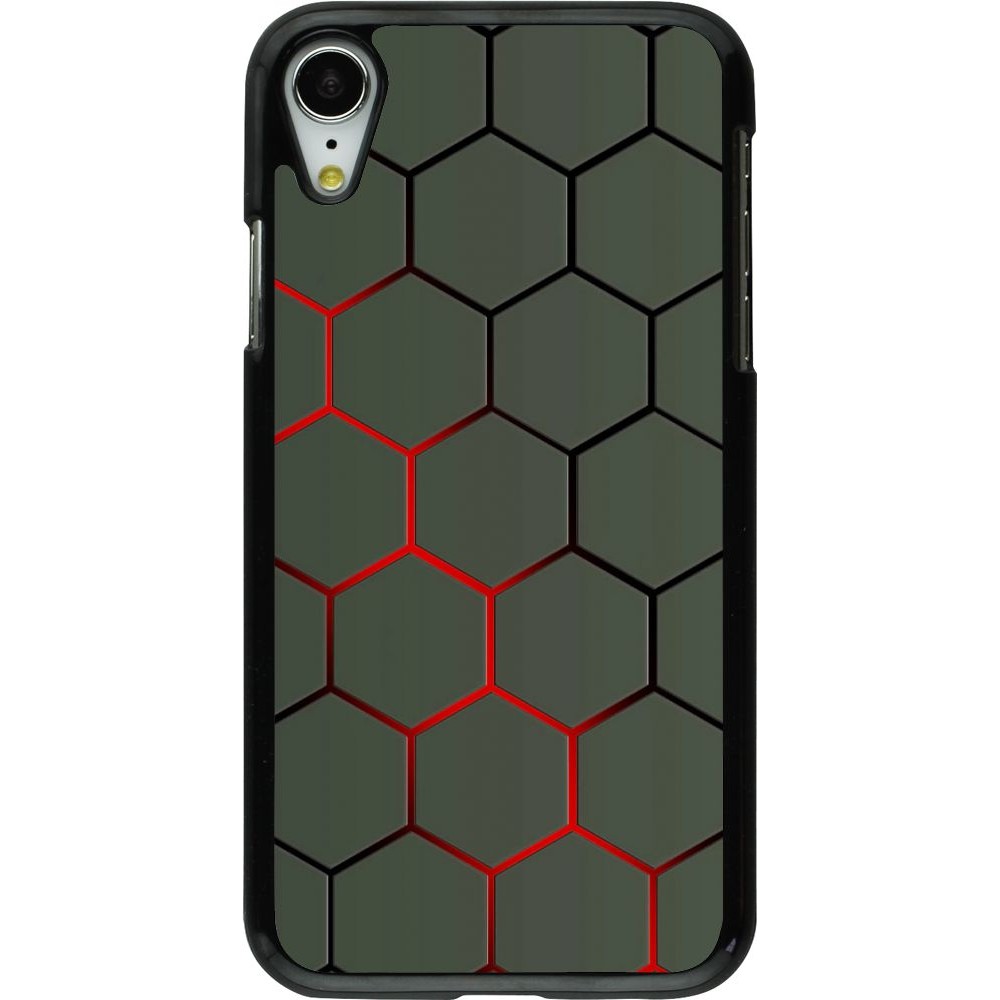 Coque iPhone XR - Geometric Line red